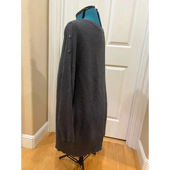 Very Chic Women's Size 2XL CJ Banks Sweater in Dark Grey - Picture 4 of 8